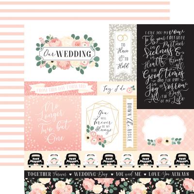 Echo Park Wedding Designpapier - Journaling Cards
